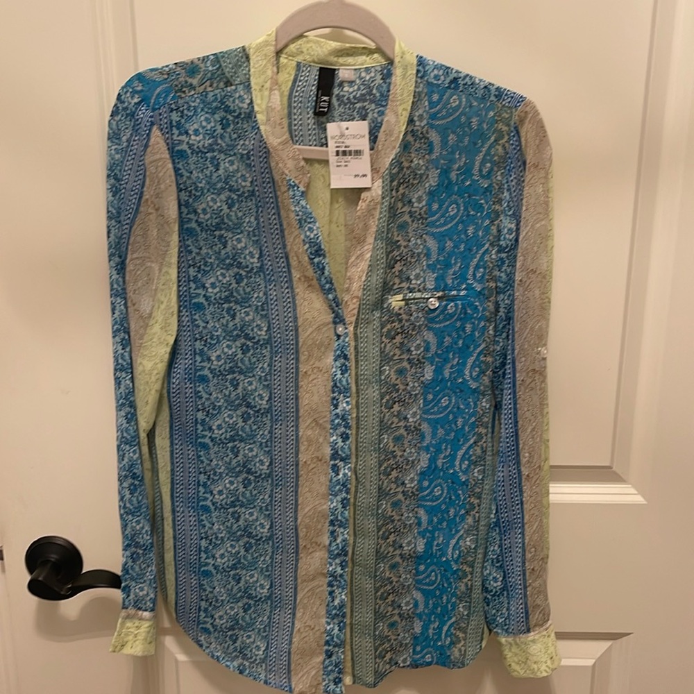 New Size S KUT floral blouse.